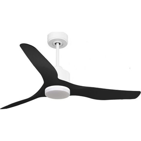 Modulo de KlassFan - Ventilateur de plafond DC  Led Blanc pales noire thermostat idéal 10 à 15 m² KlDC4SlimP4BkL1WiSlim