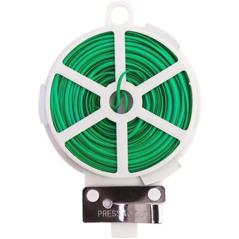 100 m de bridas de alambre recubiertas de plástico para jardinería, color verde Ikodm (1/3)
