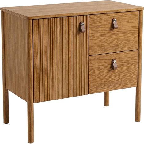 Mueble lavabo 80cm con patas chapa roble lavabo de apoyar JOY