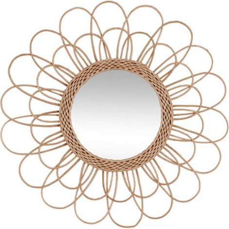 Specchio in rattan Flower D56cm - Atmosphera créateur d'intérieur (1/6)