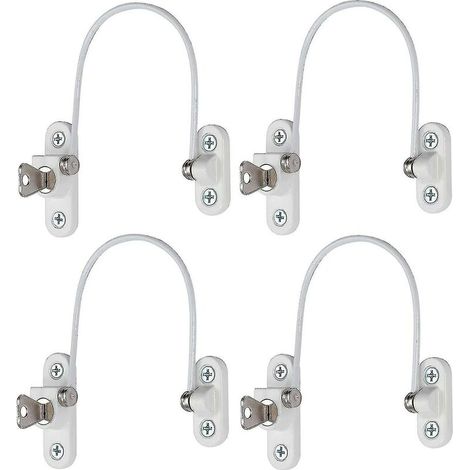 Green Mobility-Serrure de fenêtre de sécurité de 4 PCs, serrure de porte de sécurité de fenêtre avec la clé (1/5)