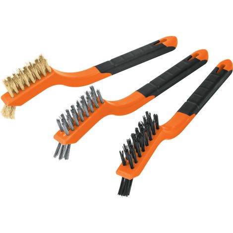 Truper Juego 3 mini cepillo de alambre 10652