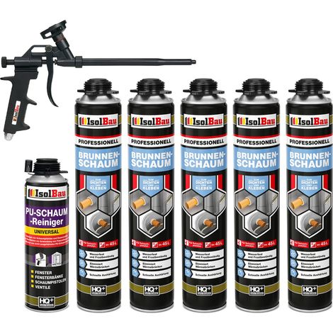 Brunnenschaum 1 - 48 x 750ml Bauschaum Montageschaum Pistolenschaum IsolBau