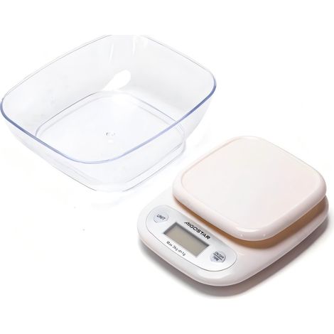 Balance de Cuisine Électronique Aigostar 5kg Précision 1g avec Bol Inclus – Pèse-Aliments Haute Précision pour Cuisiner et Pâtisser avec Facilité et Plaisir