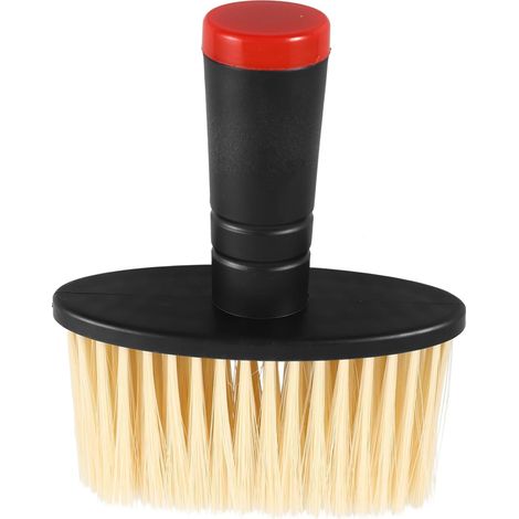 Cepillo de limpieza para interiores de automóviles, accesorio para el cuidado del automóvil, cepillo ergonómico para la eliminación de polvo y la limpieza del aire acondicionado, negro/amarillo. (1/5)