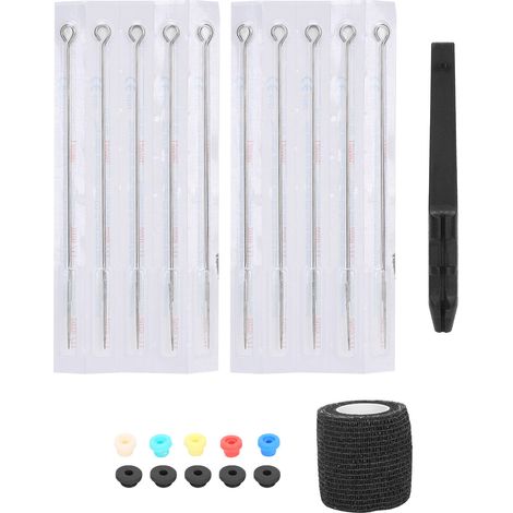 Kit accessoire tatouage professionnel : stylo tatouage main, aiguilles, grommet, bandage élastique pour tatoueur (1/5)