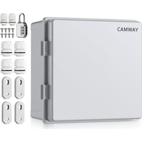 Coffret Electrique Etanche Exterieur en ABS Renforcé 3mm Boîte de Jonction IP67 Etanche avec Joint d'Etanchéité Intégré Résistant à 60kg Idéal pour Irrigation Piscine et Projets DIY 303017cm (1/5)