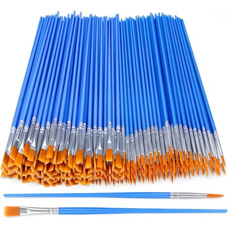 Set di colori e pennelli, 200 pennelli in nylon, adatti a vari tipi di pittura a olio e acquerello, set professionale per artisti. (1/5)