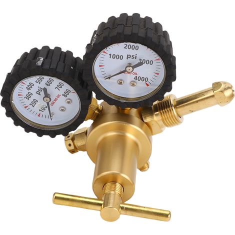 Kit Détendeur Azote 0-800PSI HVAC avec Flexible 60in Raccord Entrée CGA580 Sortie Filetée Mâle 1/4in (1/5)
