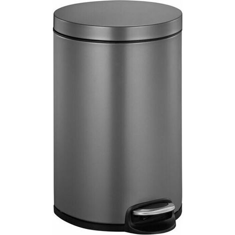 EKO - Poubelle à pédale Serene 20 litres - Stainless steel Plastic - platine (1/4)