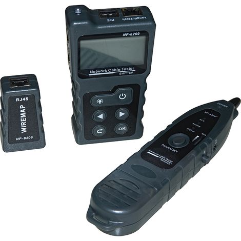 Link LKMS15 Tester per Cavi di Rete e POE con Display Digitale Sonda Sottotraccia Cat 5e 6 6a UTP STP Misura fino a 200 mt