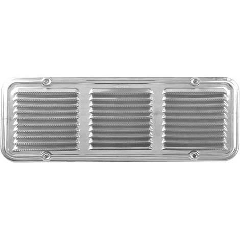 Griglia di aerazione rettangolare in alluminio con retina : Dimensione - 140x360 pass.aria cm2 150 (1/3)