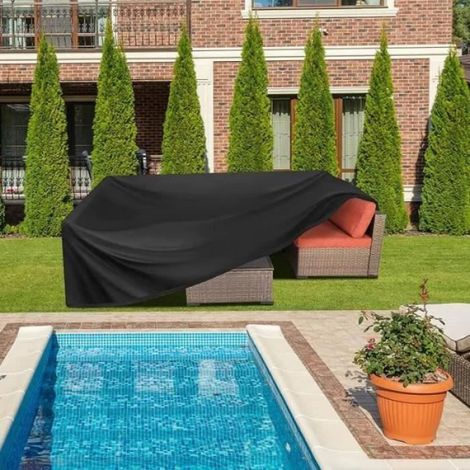 Housse de Protection Salon De Jardin 420D Oxford 250x90cm -YSTP Bâche Imperméable avec Corde et Boucle Verrouillage Anti-UV (1/4)