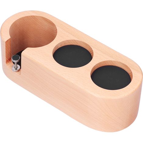 3-Loch-Kaffeefilterhalter, Tamperständer aus Holz, Kaffeetamperstation mit rutschfester Matte (1/5)