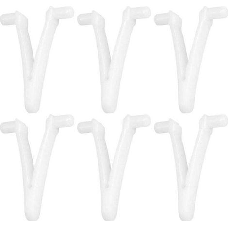 6pcs Piscine d'approvisionnement Papillon v Clip pour Piscine Spa Brosse Feuille rateau Feuille Skimmer tête d'aspirateur pour Nettoyage de Piscine (1/4)