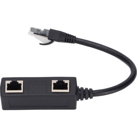 Adaptateur RJ45 1 Mâle 2 Femelles, Double Port Ethernet pour Bureau et Maison (1/5)