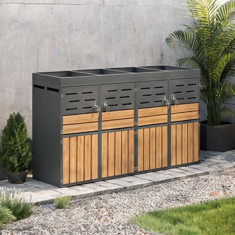 Armoire de jardin en métal avec bac à fleurs intégré 670 x 203 x (1/5)