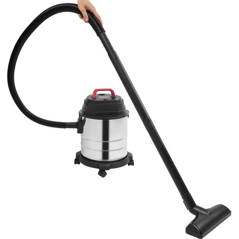 Aspirateur eau et poussière - 1500 W - 20 l - IPX4 - Niveau d'étanchéité - Puissance d'aspiration - 18 kpa - Pour une utilisation résidentielle - 35 x 45 cm - Noir - Argent