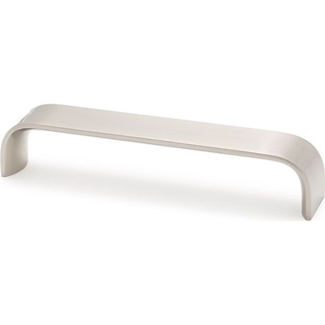 Asa de aluminio con acabado níquel satinado, dimensiones:135x23x27mm y entrepuntos:128mm -