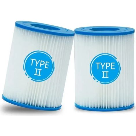 Filtre Bestway Type II - Accessoires pour piscine gonflable - Lot de 2 - 13,6 x 10,6 cm [YJD] (1/4)