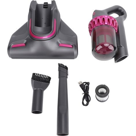Aspirateur à matelas sans fil 3 en 1, portable, haute fréquence 10kpa, double battement, faible bruit, nettoyage de lit, oreiller, canapé, gris