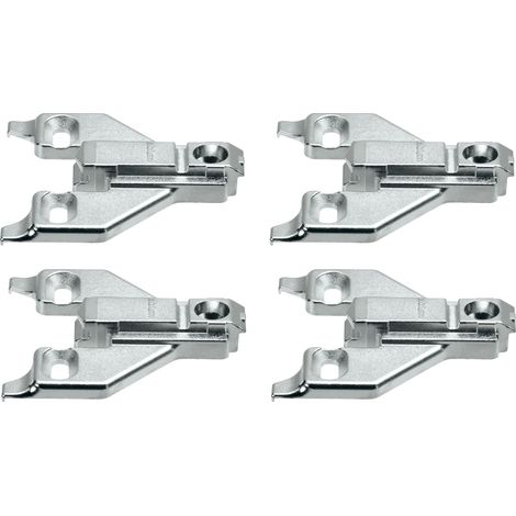 Cyclingcolors – Lot de 4 embases en croix Blum 175L6600.22 – Alliage zingué – Distance D 0 mm – Plaque de montage pour charnières de meubles