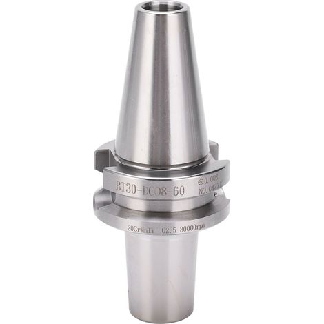 BT30-DC08-60 Mandrin à collet de serrage arrière pour fraisage CNC, acier 20CrMnTi trempé HRC48-52, outillage industriel (1/5)