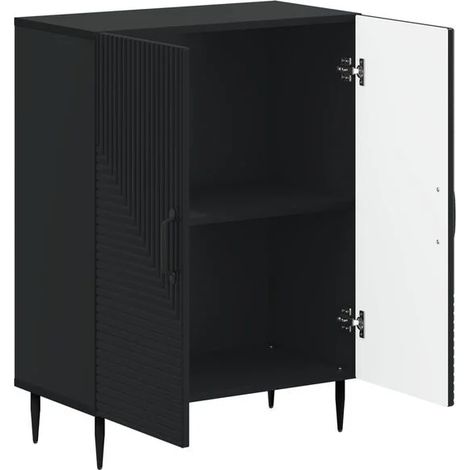 Meuble de Rangement pour Salle de Bain Noir, Armoire de Toilette Murale avec Étagères, Organisateur de Douche Moderne et Étanche, Solution de Stockage Compacte pour WC (1/5)