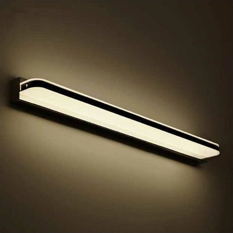 Applique murale de salle de bain à LED 9W au-dessus du miroir, applique murale pour meuble-lavabo avec interrupteur à tirette, étanche IP44 Longueur 42CM Gamme d'éclairage 1300LM 3000K Blanc chaud (1/5)