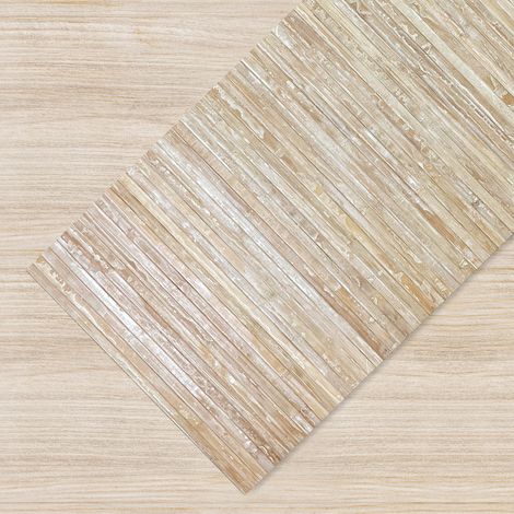 Tappeto Passatoia In Vero Bamboo Tappeto Cucina Ingresso In Legno Antiscivolo Aderente Lavabile E Antimacchia Adattabile Alla Vostra Misura Panna