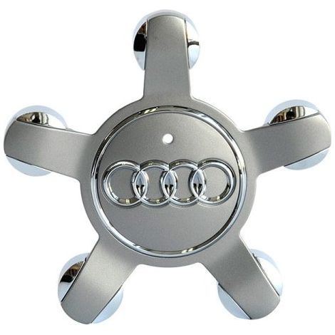 HONORNIC - Enjoliveurs à cinq branches pour Audi 134 mm, logo A3 Q3 Q5 S3 - Enjoliveurs Audi (jeu de quatre) (1/5)