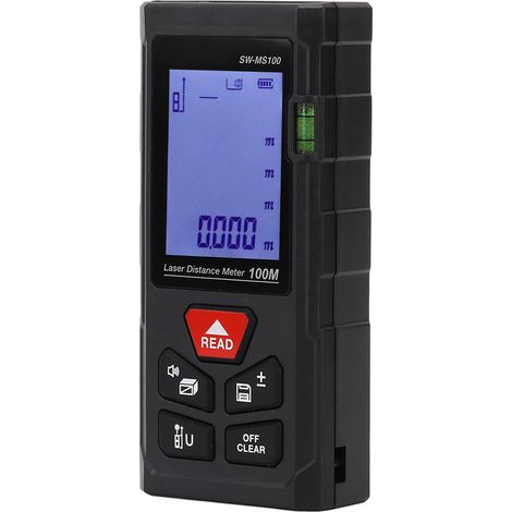 Handliches Infrarot-Laser-Entfernungsmessgerät mit hoher Genauigkeit für Bauzwecke SW‐MS100 (100 m Messbereich) (1/5)