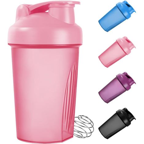 400 ml Protein-Shaker, 1 Protein-Shaker mit Mischkugel, Protein-Shaker-Flasche für Proteingetränk, Nahrungsergänzungsmittel in Pulverform (1/5)
