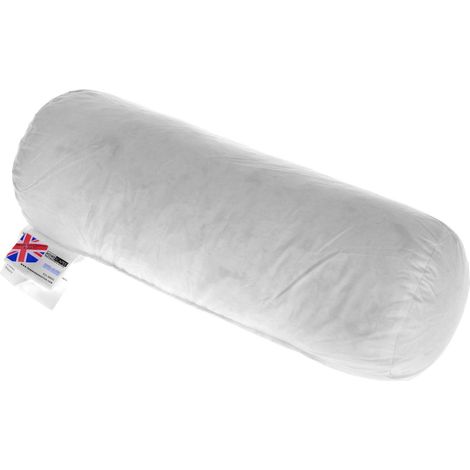 HOMESCAPES Duck Feather Bolster Cushion - Luxury Filler and Inserts for Comfort 40 x 15 cm (16 x 6")