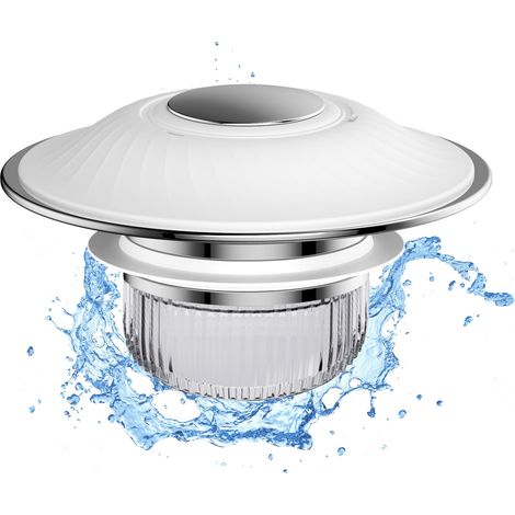 Bonde de Lavabo Blanc Universel 28-45mm - Filtre Anti-Blocage Amovible, Drainage Rapide et Anti-Odeurs pour Salle de Bain (1/5)