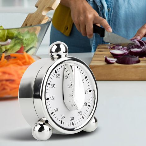 Mechanischer Küchentimer mit 60 Minuten Laufzeit, Kocherinnerungen und Wecker (1/5)