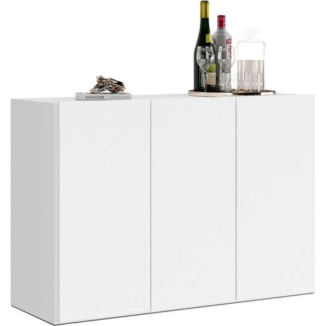 Aparador Voltik para Salón en Color Blanco Mate Melamina 90x69,5x32 cm