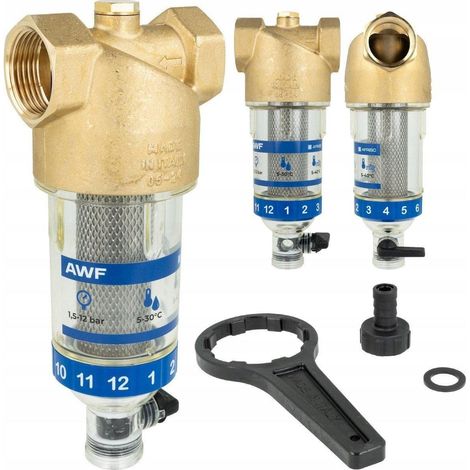 Filtro acqua afriso AWF 130 trasparente ottone 90 µm (1/3)