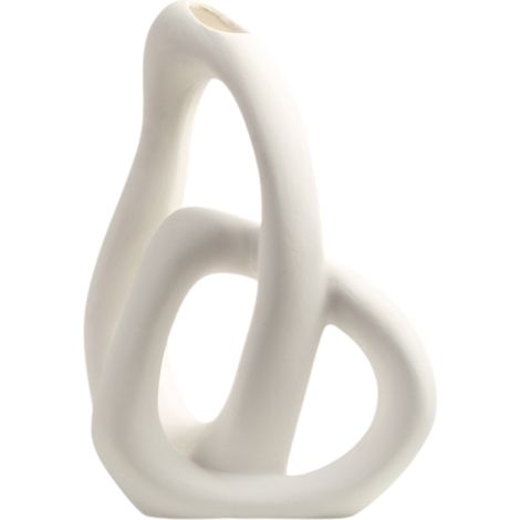 Les vases modernes en céramique blanche sont utilisés pour la décoration intérieure ces vases décoratifs esthétiques servent à accueillir des bouquets de fleurs et des herbes, optimisant ainsi la dé (1/5)