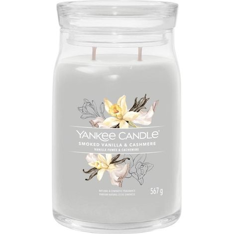 Vela en tarro grande YANKEE CANDLE Signature, vainilla ahumada y cachemira, 567 g (1/5)
