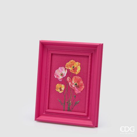 EDG Enzo De Gasperi Quadro Rettangolare con Fiori Fuchsia 34 x 27 Cm – Decorazione Parete Design Moderno Casa (1/3)