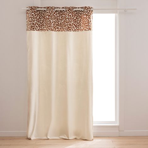 Rideau à Œillets en Chenille "Wild" 140x240cm Camel (1/5)