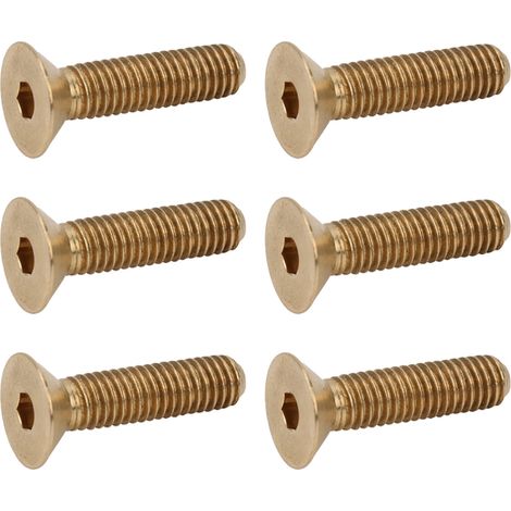 Vis à tête fraisée M3 en cuivre pur, tête hexagonale plate, pour assemblage industriel (M3 x 12)