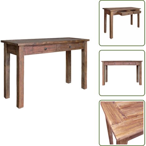Table console bois d'acajou massif 123x42x75 cm - Table Basse - Meuble Rustique - Table Console - Table D'appoint - Bois Acajou (1/5)