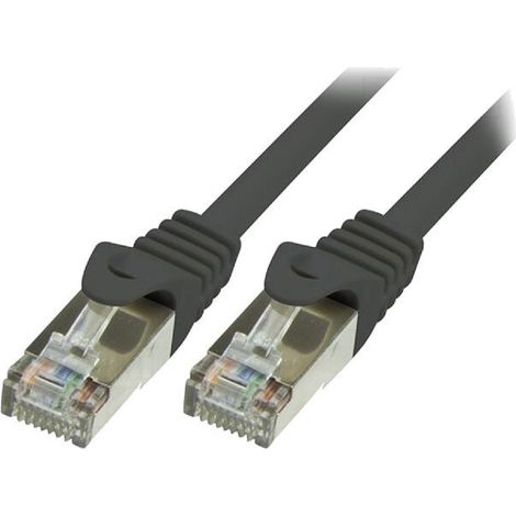 Cordon de raccordement F-UTP Cat.6 noir - 5m