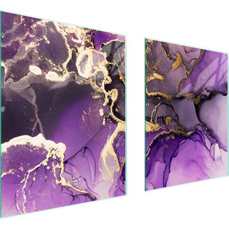 PIASTRA PROTETTIVA IN VETRO PER STUFA 85x52 VIOLA (1/5)