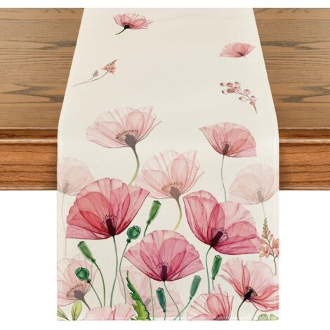 Tischläufer Klatschmohnblatt – Für Sommer – Saison – Tischdekoration – Heimdekoration – 33 x 183 cm (1/5)