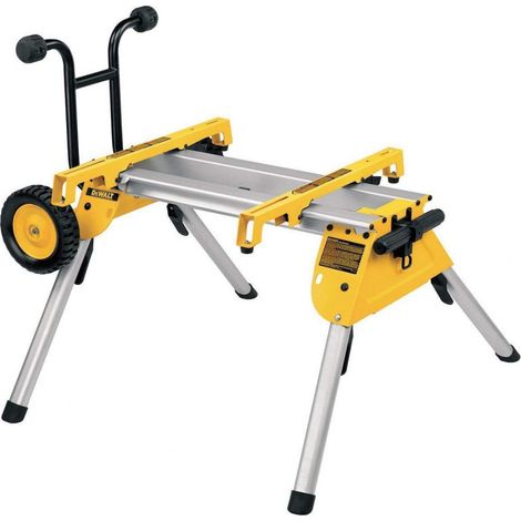 Dewalt – Piètement à roulettes pour scie DW744/DW745 – Léger en aluminium – Roulettes grand diamètre pour obstacles – Poignée extensible