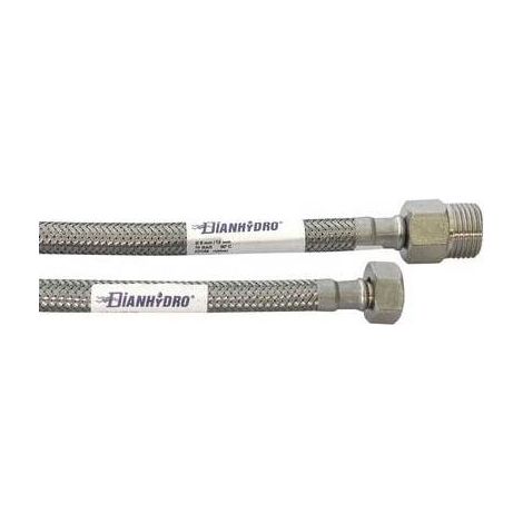 TUYAU FLEXIBLE EN INOX MODÈLE ALLONGÉ  35 CM Dimensions : MF 3/8 x 1/2