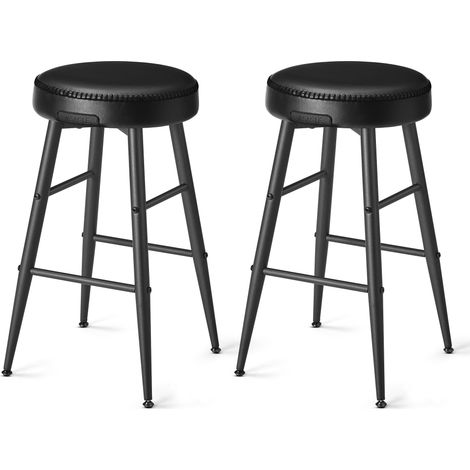Lot de 2 Tabourets de Bar, en Similicuir, Hauteur d'Assise 63 cm (1/5)